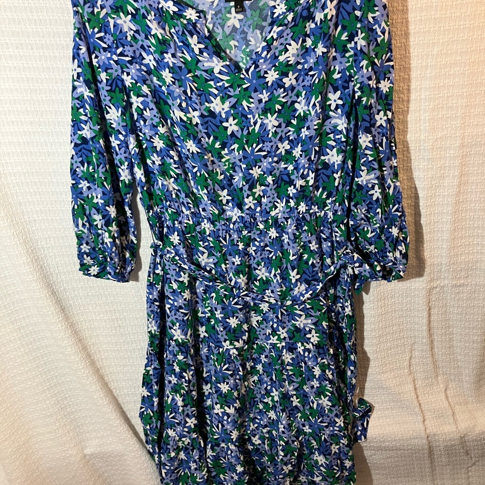Talbots Blue and Green Floral dress